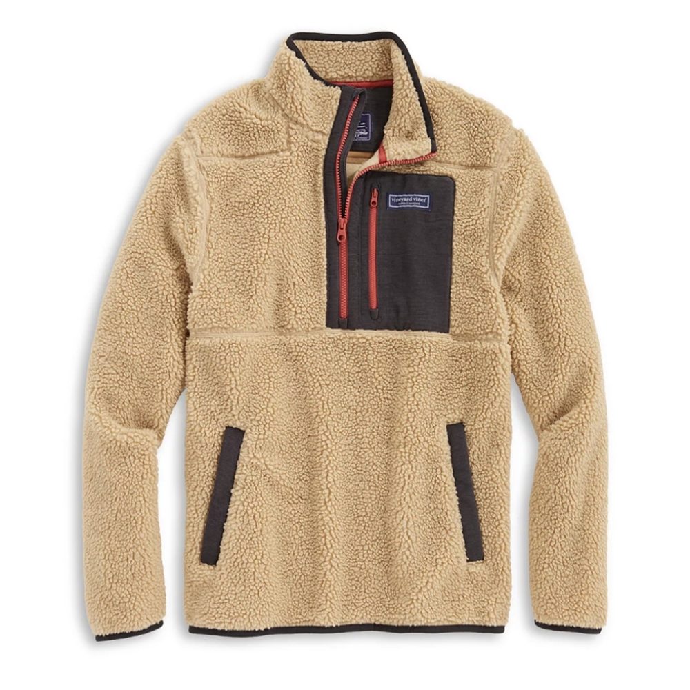 NWT Vineyard Vines Supershep 1/4 Zip Sherpa Pullover